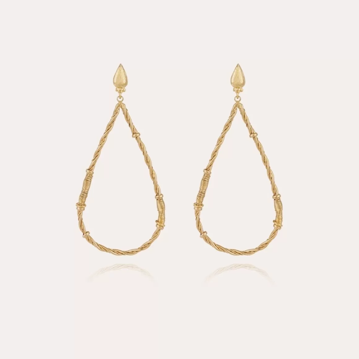 Gas Bijoux Bijoux Dorés | Boucles D'Oreilles>Boucles d'oreilles Bibi Torsade dorées