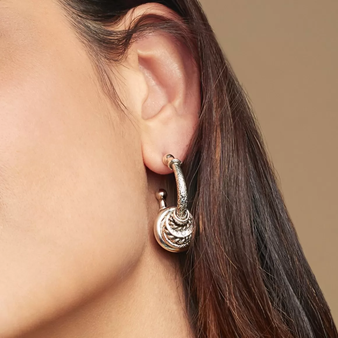 Gas Bijoux Boucles D'Oreilles>Boucles d'oreilles créoles Maranzana petit modèle argentées