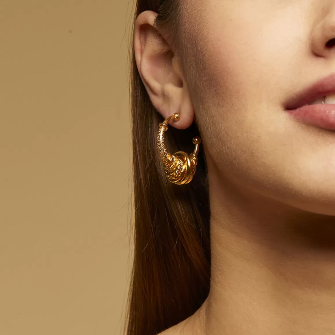 Gas Bijoux Boucles D'Oreilles>Boucles d'oreilles créoles Maranzana petit modèle dorées