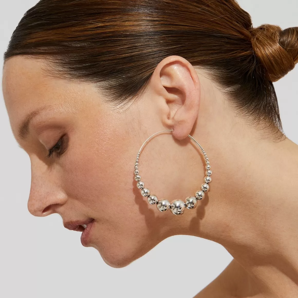 Gas Bijoux Bijoux Argentés | Boucles D'Oreilles>Boucles d'oreilles créoles Multiperla argentées