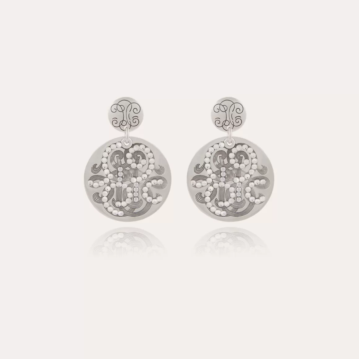 Gas Bijoux Boucles D'Oreilles>Boucles d'oreilles Diva strass petit modèle argentées