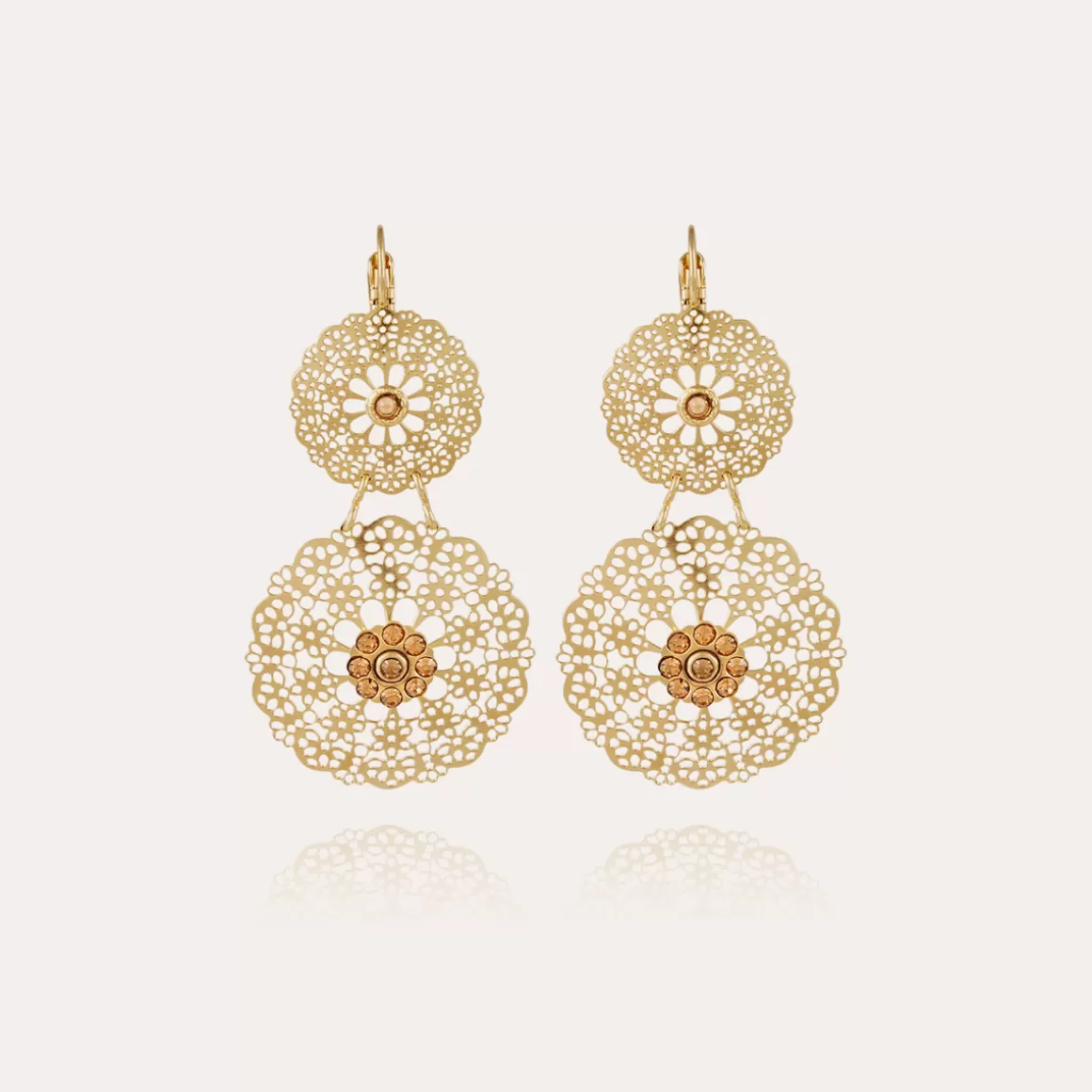 Gas Bijoux Boucles D'Oreilles>Boucles d'oreilles Flocon double mini dorées