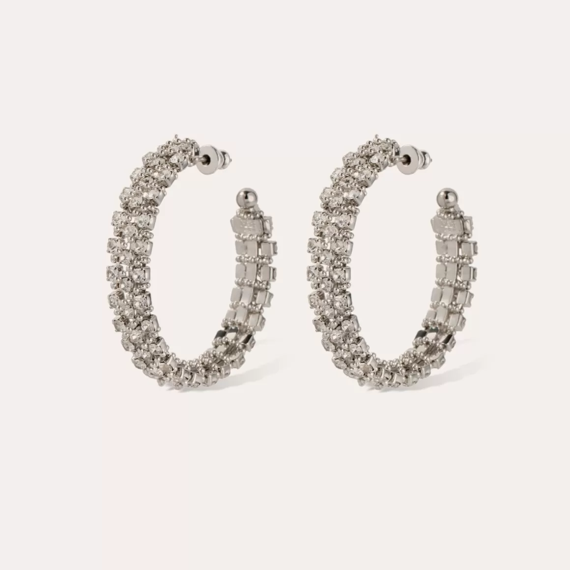 Gas Bijoux Boucles D'Oreilles>Boucles d'oreilles Izilda strass argentées Cristal