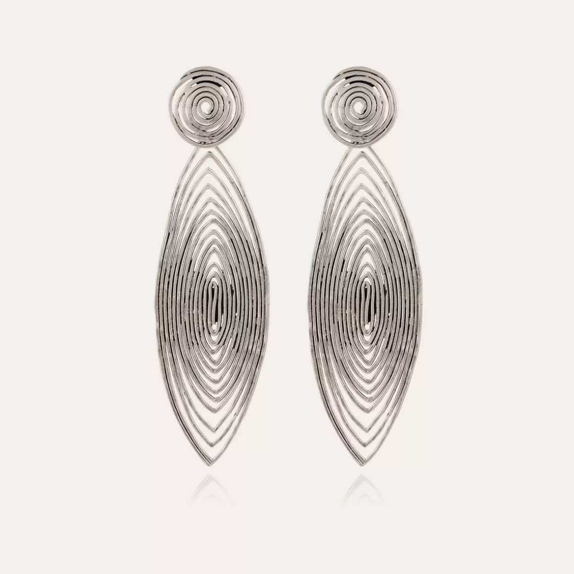 Gas Bijoux Bijoux Argentés | Boucles D'Oreilles>Boucles d'oreilles Longwave grand modèle argentées