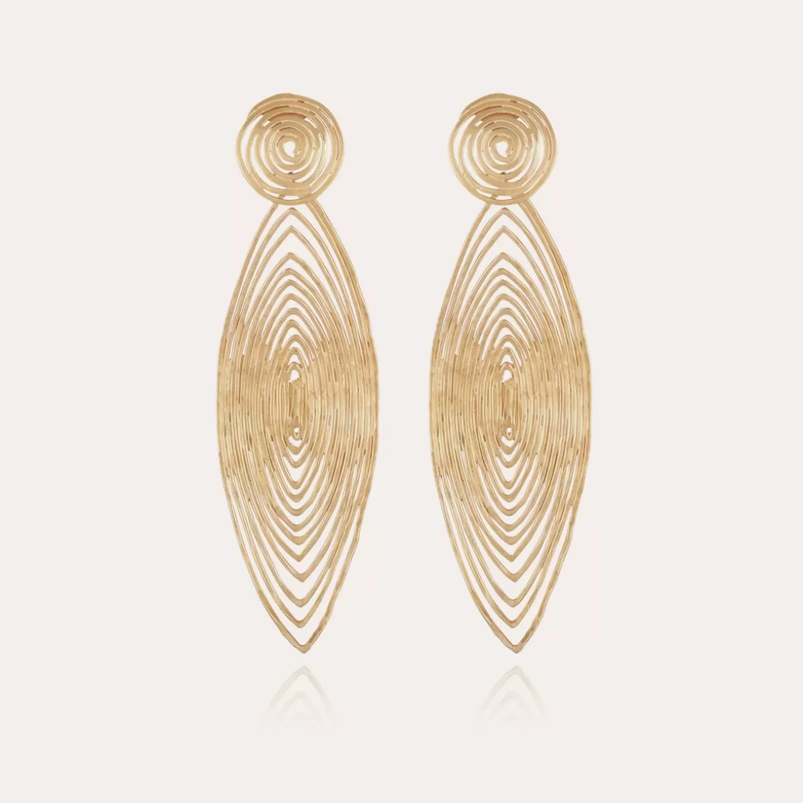 Gas Bijoux Bijoux Dorés | Boucles D'Oreilles>Boucles d'oreilles Longwave grand modèle dorées