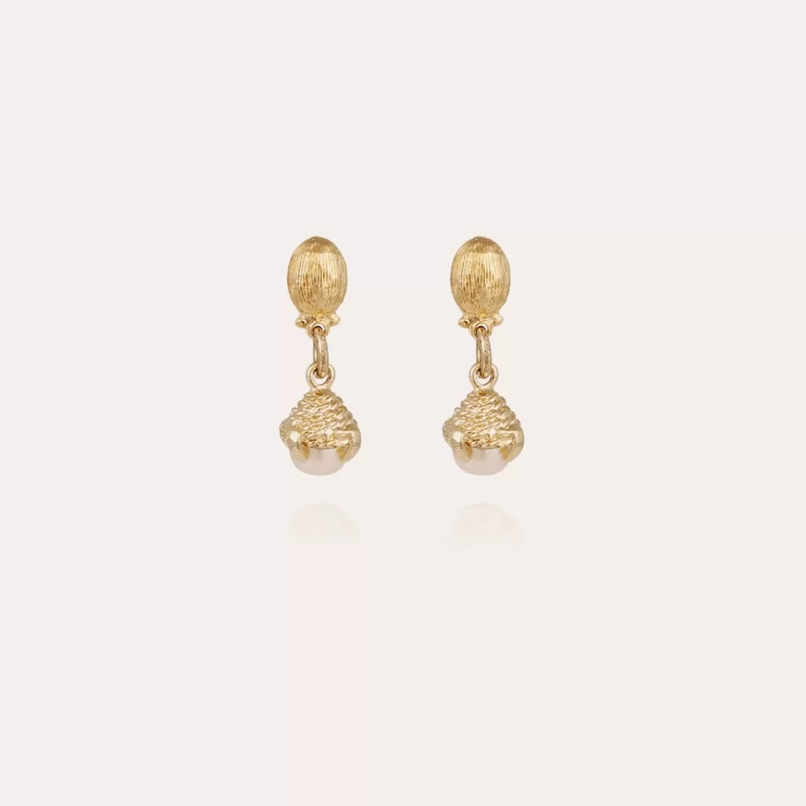 Gas Bijoux Boucles D'Oreilles>Boucles d'oreilles Lucce dorées Nacre blanche