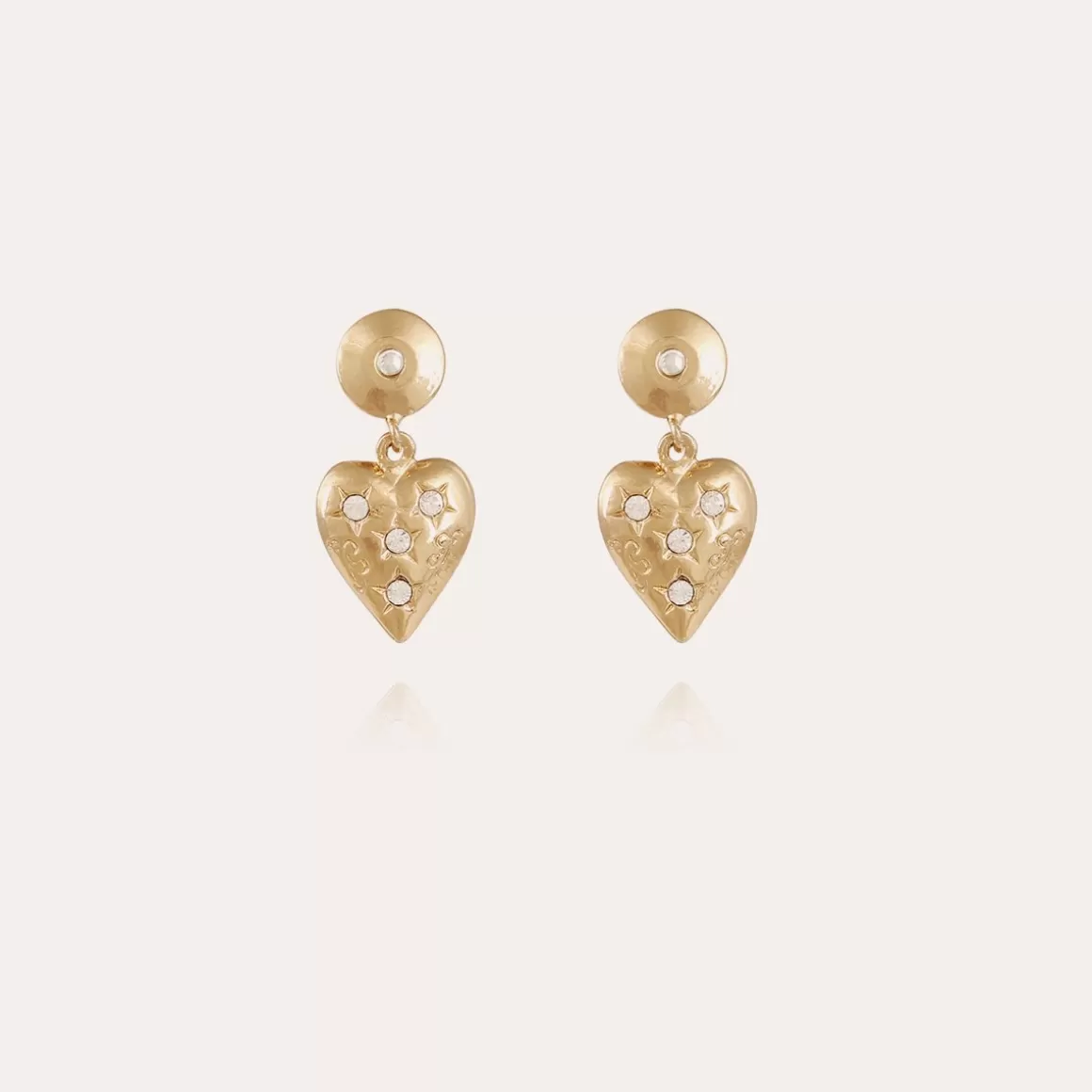 Gas Bijoux Boucles D'Oreilles>Boucles d'oreilles Meli petit modèle dorées Cristal