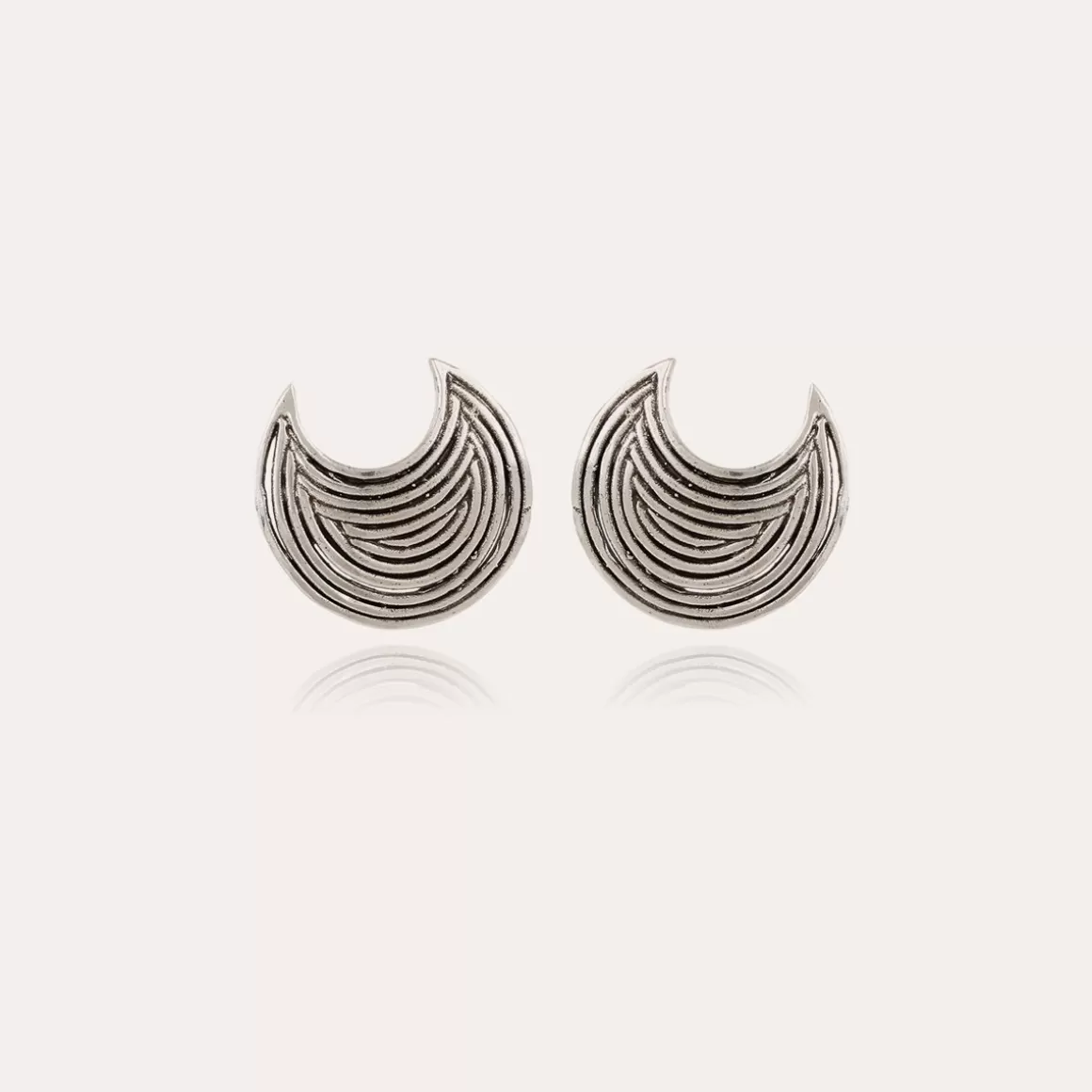 Gas Bijoux Bijoux Argentés | Boucles D'Oreilles>Boucles d'oreilles puces Luna Wave argentées