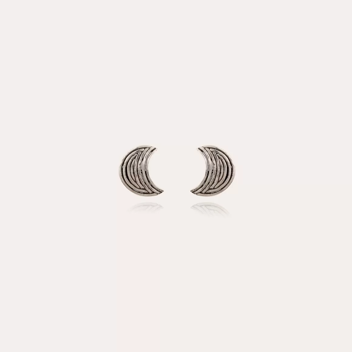 Gas Bijoux Bijoux Argentés | Boucles D'Oreilles>Boucles d'oreilles puces Luna Wave petit modèle argentées