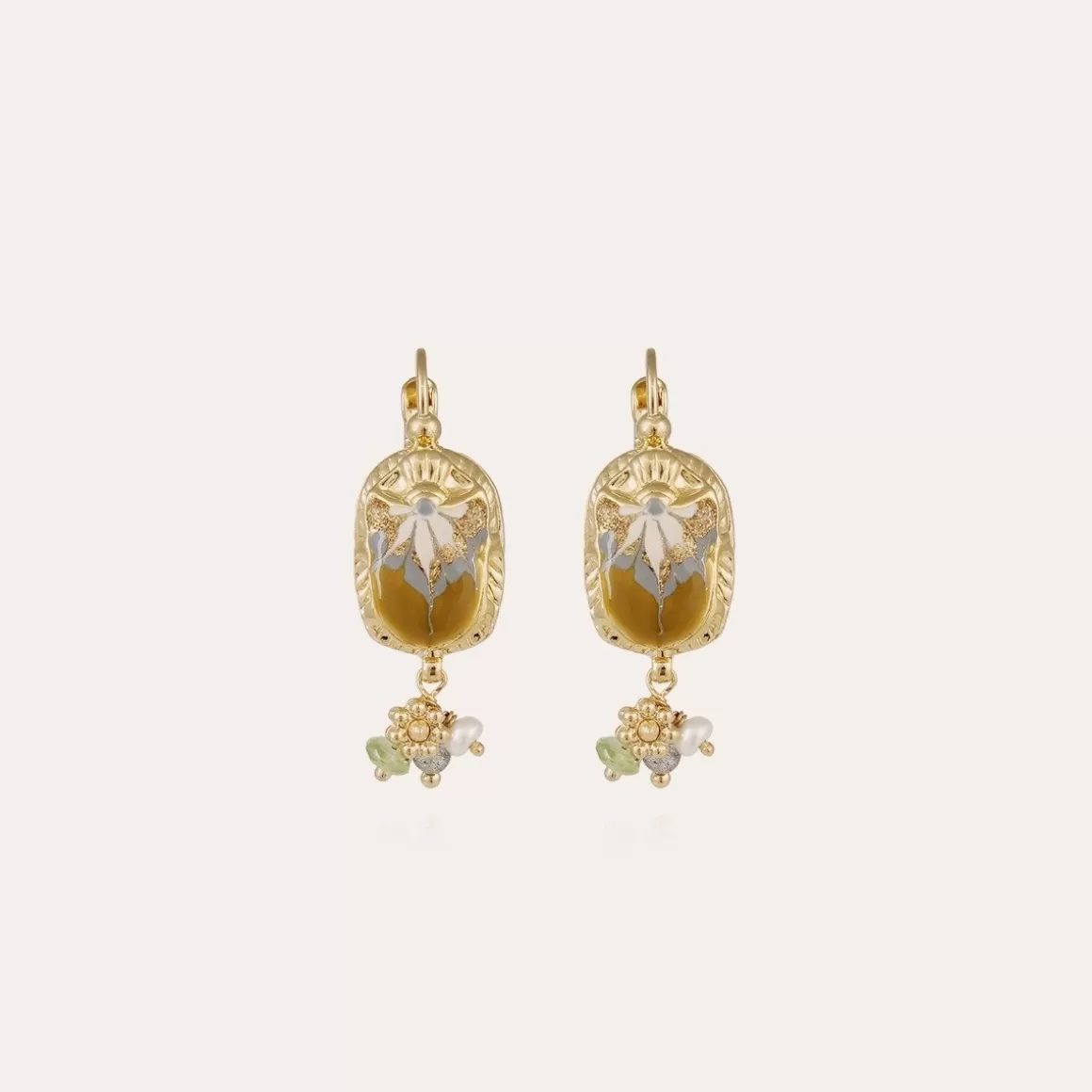 Gas Bijoux Boucles D'Oreilles>Boucles d'oreilles Scaramouche émail dorées