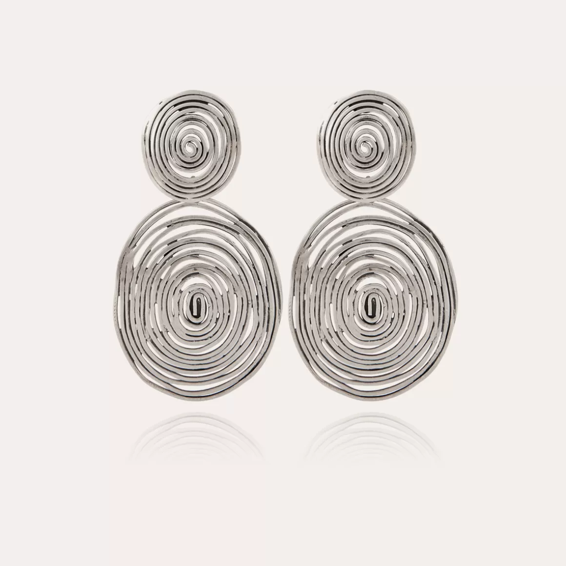 Gas Bijoux Bijoux Argentés | Boucles D'Oreilles>Boucles d'oreilles Wave grand modèle argentées