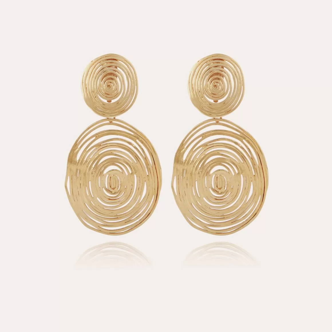 Gas Bijoux Bijoux Dorés | Boucles D'Oreilles>Boucles d'oreilles Wave grand modèle dorées