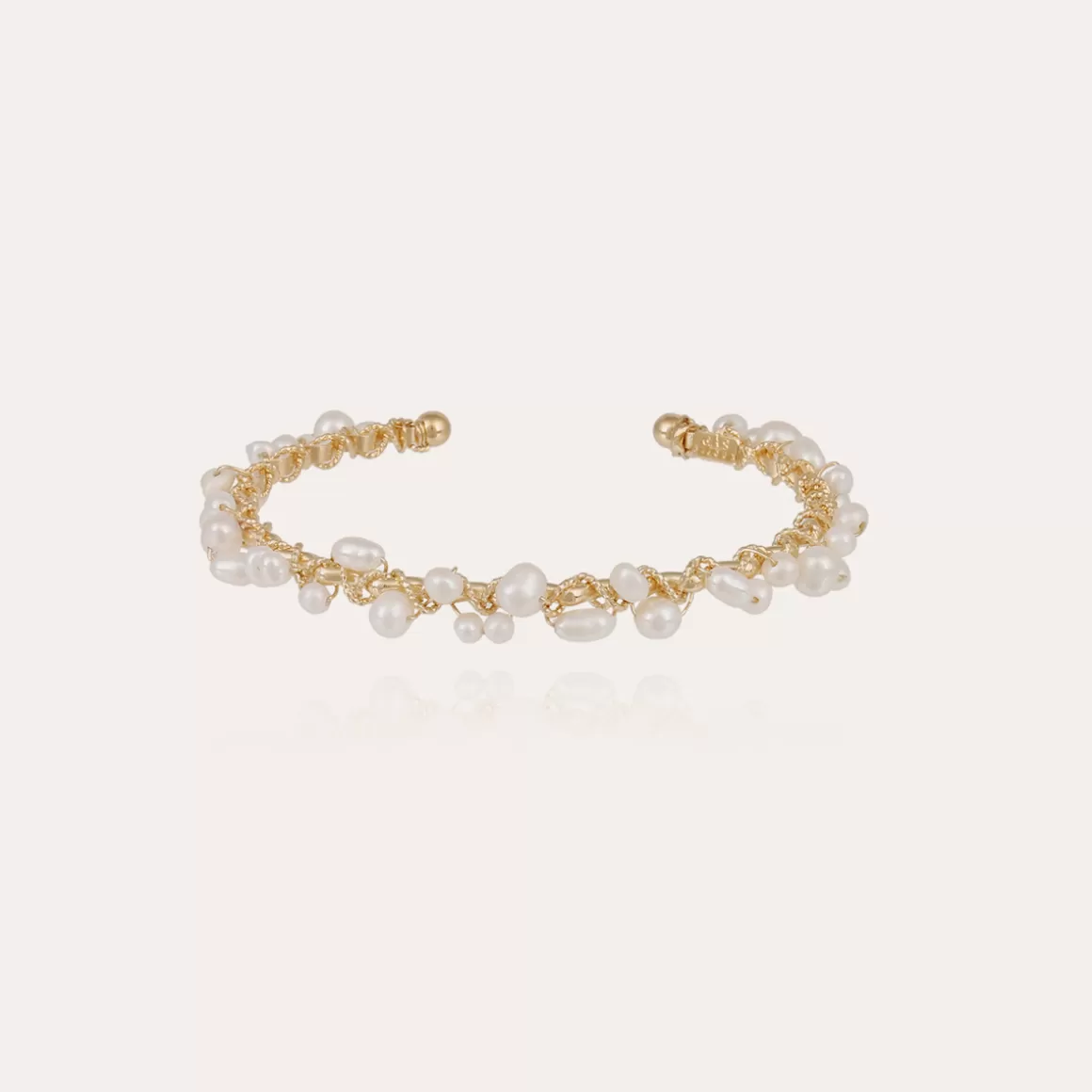 Gas Bijoux Bracelets>Bracelet Orphée doré Nacre blanche