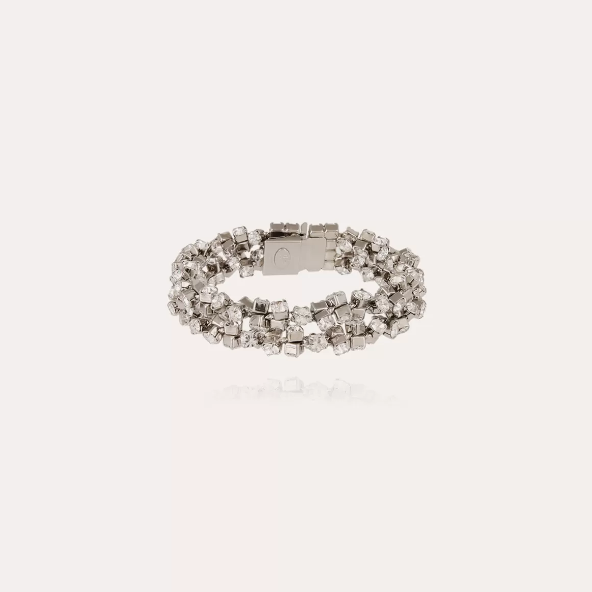 Gas Bijoux Bracelets>Bracelet Trevise double finition rhodium Cristal