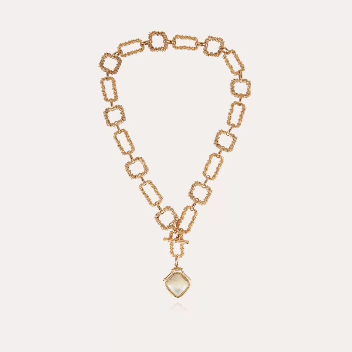 Gas Bijoux Colliers>Collier Belem Siena doré - Nacre blanche