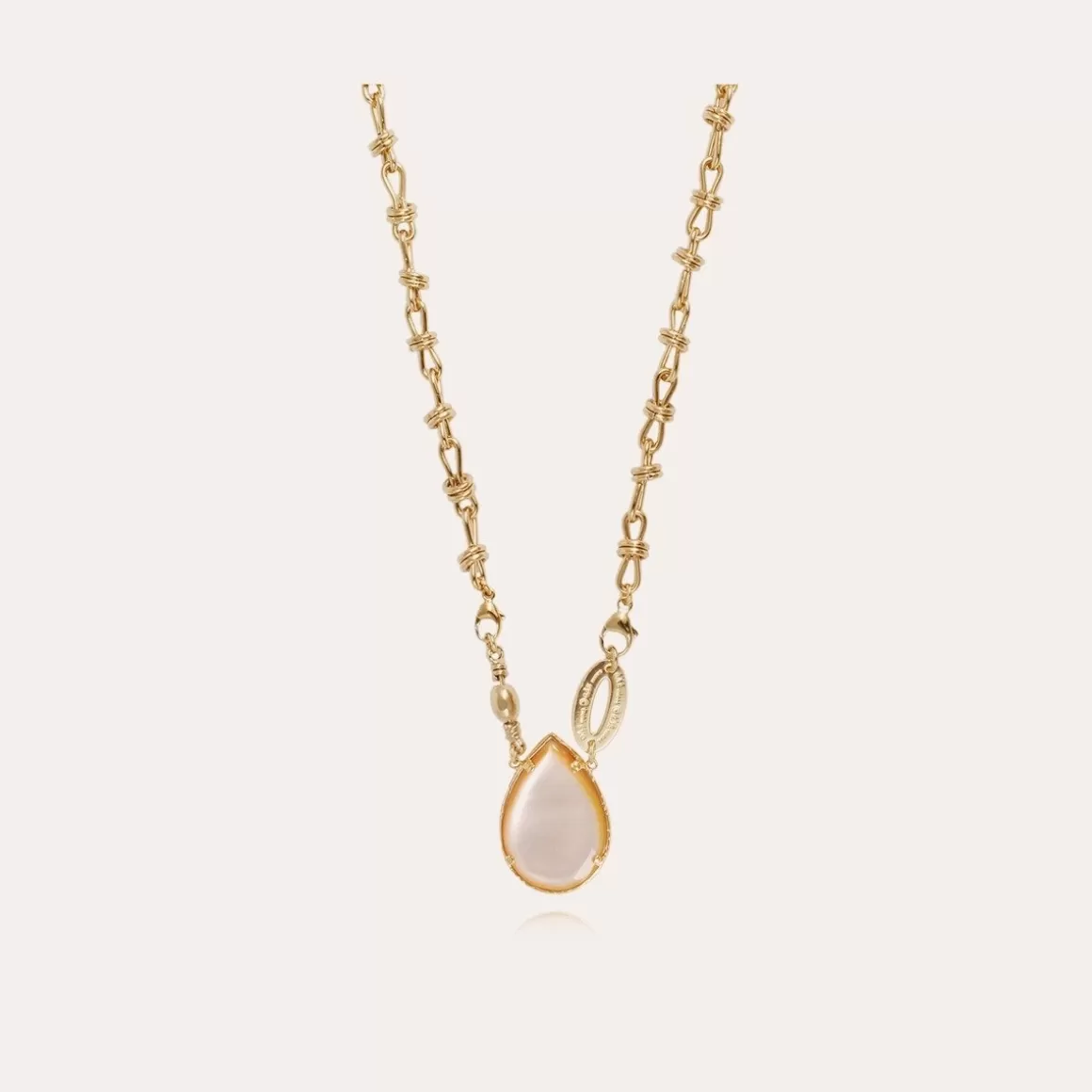 Gas Bijoux Colliers>Collier Billy doré - Nacre blanche