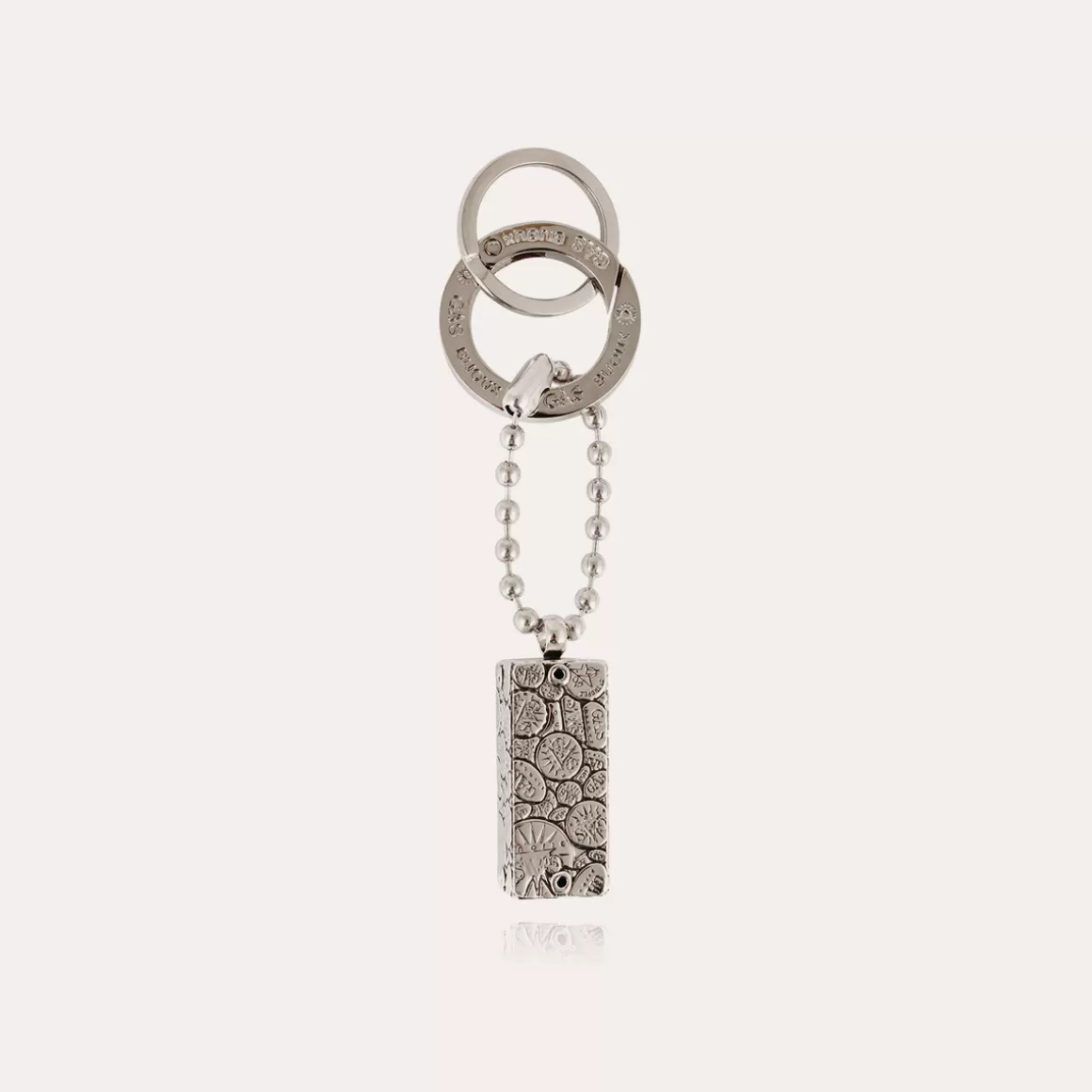 Gas Bijoux Broches & Porte-Clefs | Accessoires Homme>Porte-clés Cage Bozart argenté